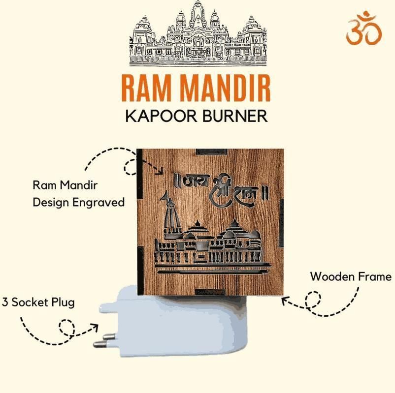 Ram Mandir 3-in-1 Aroma Burner & Night Lamp